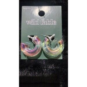 NEW Wild Fable Clear Transparent Earrings.